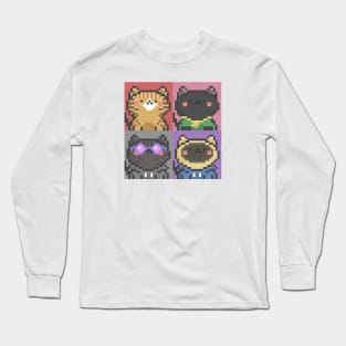 Pixel Cat Tile 039 Long Sleeve T-Shirt